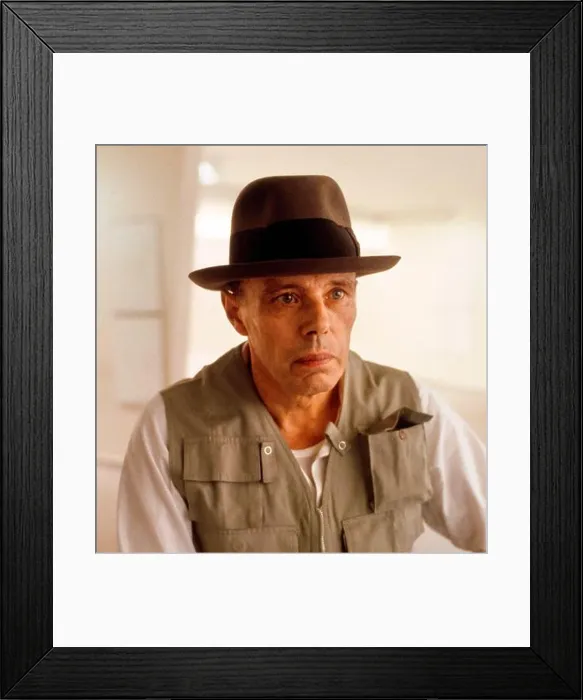 Framed Print : Joseph Beuys. Portrait of the German artist, Joseph Heinrich Beuys (1921-1986) by Bernard Gotfryd, 1979