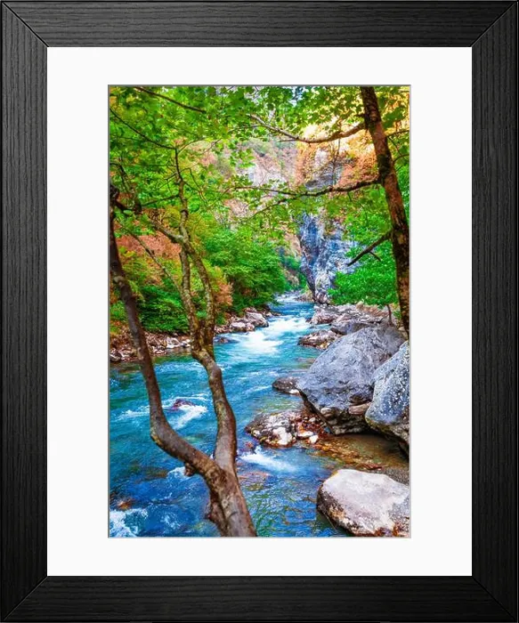 Framed Print : beautiful landscape, nature. forest mountain and blue stream, beauty nature scenery view background Framed Print : beautiful landscape, nature. forest mountain and blue stream, beauty nature scenery view background