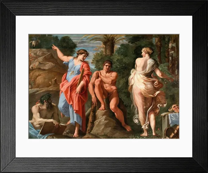 Framed Print : Annibale Carracci, Hercules at the Crossroads (The Choice of Heracles), painting in oil on canvas, 1596 Framed Print : Annibale Carracci, Hercules at the Crossroads (The Choice of Heracles), painting in oil on canvas, 1596