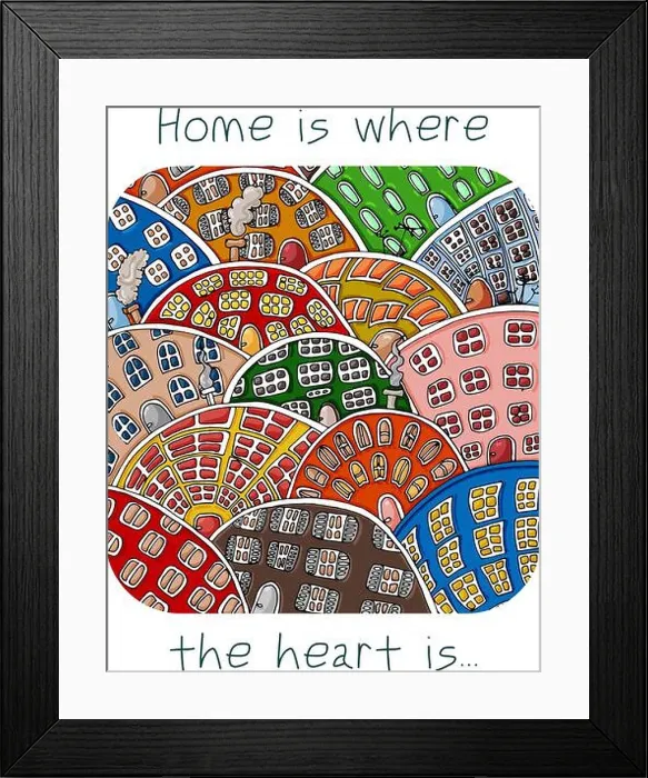 Framed Print : Set of doodle cute houses. Cozy cartoon hand drawn buildings in bright colors Framed Print : Set of doodle cute houses. Cozy cartoon hand drawn buildings in bright colors