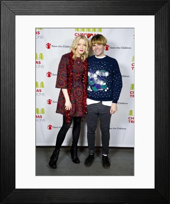 Framed Print : Lauren Laverne and Tim Burgess pictured at Save the Children???s Christmas Tree Sessions Framed Print : Lauren Laverne and Tim Burgess pictured at Save the Children???s Christmas Tree Sessions