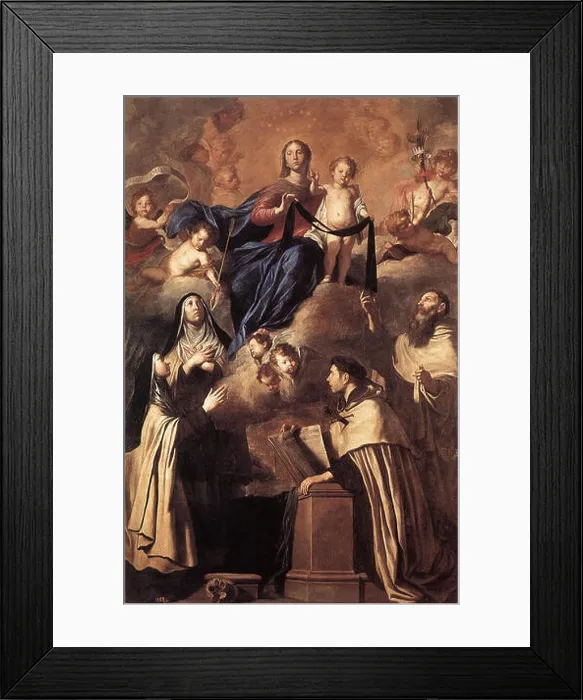 Framed Print : Our Lady of Mount Carmel 1641. 996 Pietro Novelli - Our Lady of Mount Carmel - WGA16596 Framed Print : Our Lady of Mount Carmel 1641. 996 Pietro Novelli - Our Lady of Mount Carmel - WGA16596