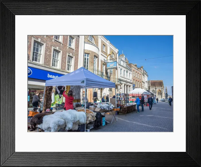 Framed Print : England Dorset Dorchester South street Market stall Framed Print : England Dorset Dorchester South street Market stall