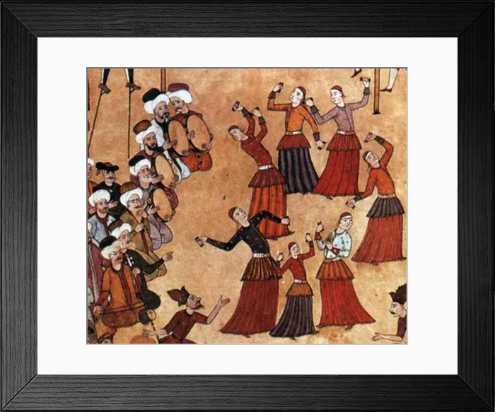 Framed Print : Kocecks dancing, from the Surname-i Vehbi Framed Print : Kocecks dancing, from the Surname-i Vehbi