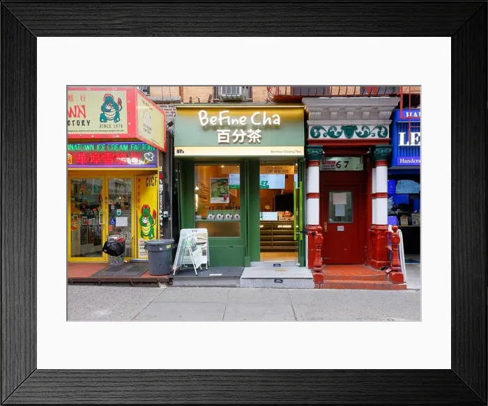Framed Print : Befine Cha 百分茶, 67 Bayard St, New York Framed Print : Befine Cha 百分茶, 67 Bayard St, New York