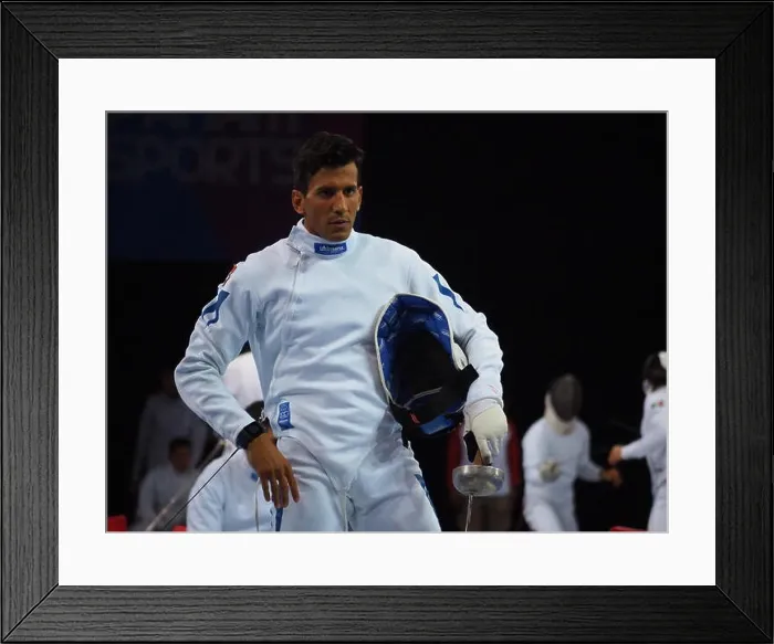 Framed Print : Pentathlon Fencing; Emmanuel Zapata from Argentina in Action at the Lima 2019 Pan American Games Framed Print : Pentathlon Fencing; Emmanuel Zapata from Argentina in Action at the Lima 2019 Pan American Games