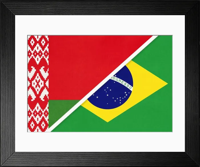Framed Print : Belarus and Brazil, symbol of country Framed Print : Belarus and Brazil, symbol of country