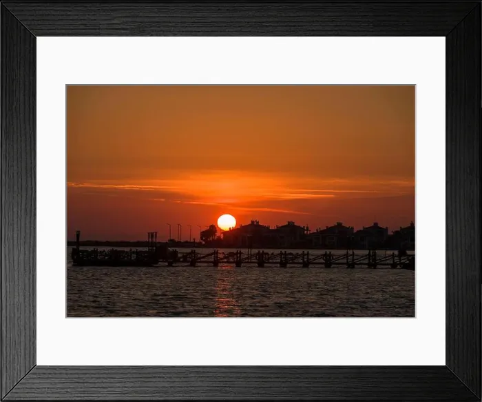 Framed Print : Fishing boats in Mavisehir Harbour of Izmir City