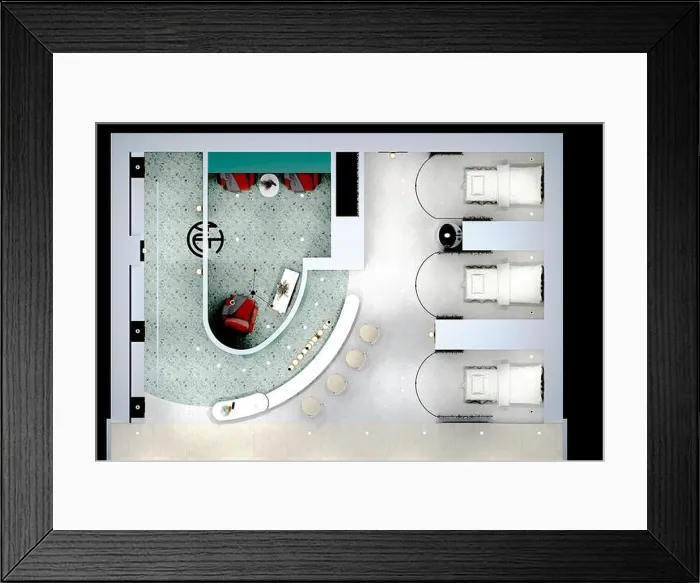 Framed Print : 3d render of spa massage center Framed Print : 3d render of spa massage center