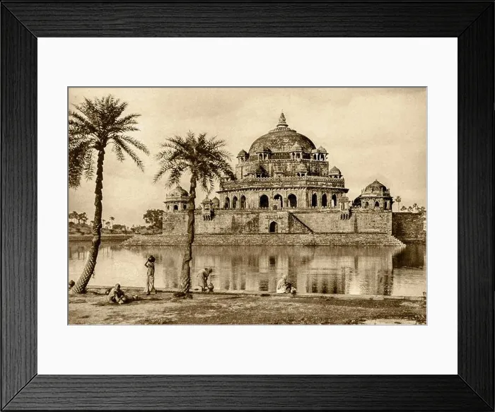 Framed Print : 19 Feb 2012 Vintage Photo of Sher Shah Suri Tomb Indo-Islamic architecture at Sasaram-Bihar INDIA Framed Print : 19 Feb 2012 Vintage Photo of Sher Shah Suri Tomb Indo-Islamic architecture at Sasaram-Bihar INDIA
