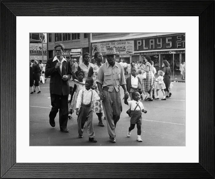 Framed Print : An African American family on a walk on Long Island in the state of New York Framed Print : An African American family on a walk on Long Island in the state of New York