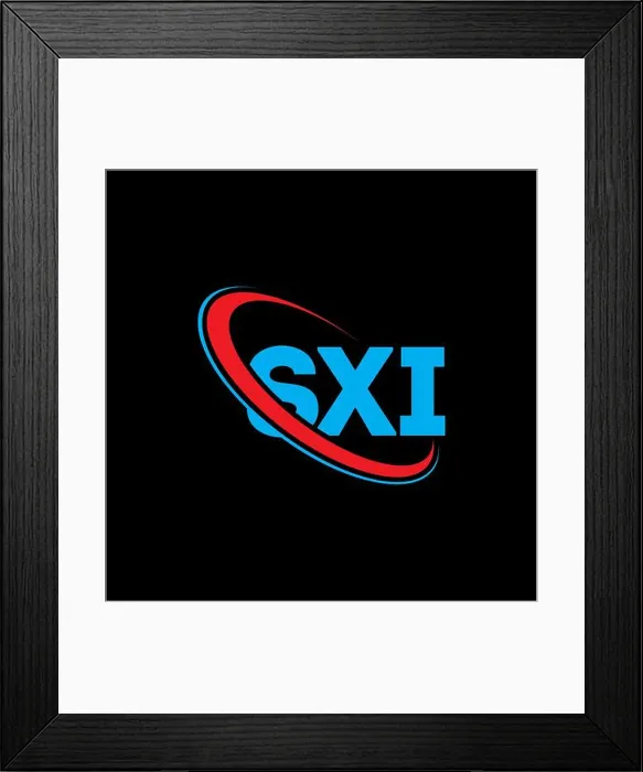 Framed Print : SXI logo. SXI letter. SXI letter logo design Framed Print : SXI logo. SXI letter. SXI letter logo design