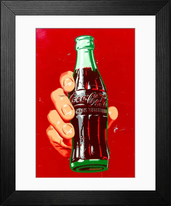 Framed Print : Coca Cola logo on a vintage Coke machine Framed Print : Coca Cola logo on a vintage Coke machine