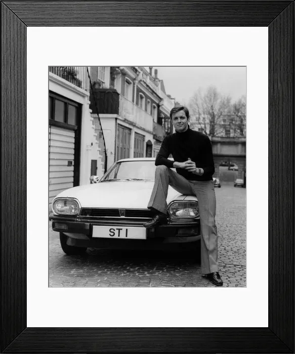 Framed Print : Jaguar XJS with Ian Ogilvy as The Saint tv show character 1977 Framed Print : Jaguar XJS with Ian Ogilvy as The Saint tv show character 1977