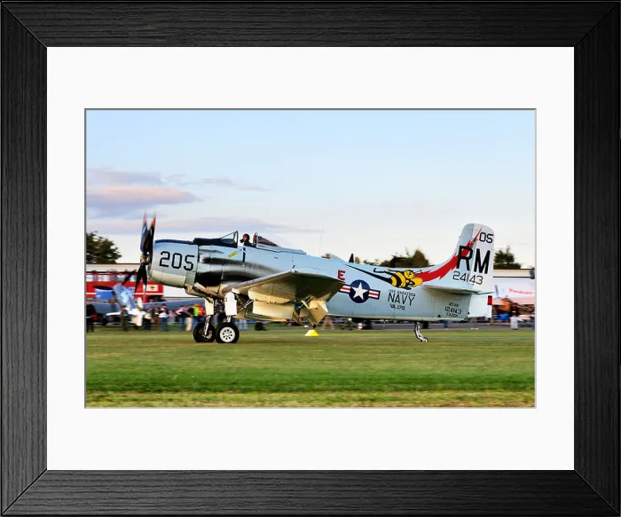 Framed Print : American Douglas A-1 Skyraider fighter-bomber Framed Print : American Douglas A-1 Skyraider fighter-bomber