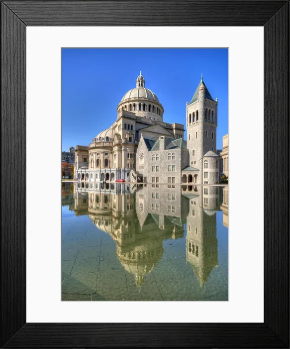 Framed Print : The Mother Church, the First Church of Christ, Scientist at Christian Science Plaza in Back Bay, Boston Framed Print : The Mother Church, the First Church of Christ, Scientist at Christian Science Plaza in Back Bay, Boston