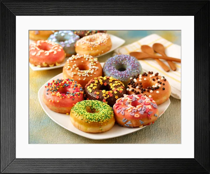 Framed Print : Donuts festival. Recipe available