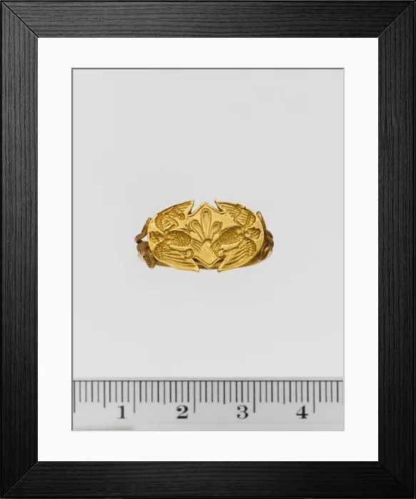 Framed Print : Gold ring ca. late 6th–early 5th century B Framed Print : Gold ring ca. late 6th–early 5th century B
