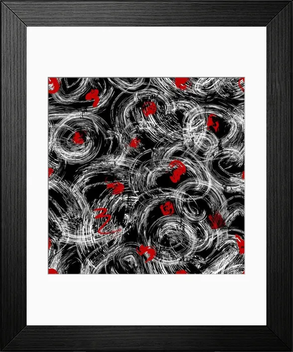 Framed Print : seamless background pattern, with paint strokes and splashes, retro / vintage style, black and white Framed Print : seamless background pattern, with paint strokes and splashes, retro / vintage style, black and white