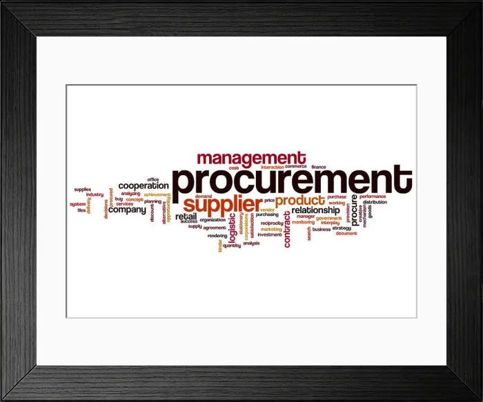 Framed Print : Procurement word cloud concept Framed Print : Procurement word cloud concept