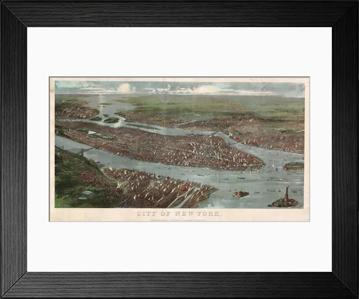Framed Print : The 1897 map by Joseph Hutchins Colton depicts the City of New York Framed Print : The 1897 map by Joseph Hutchins Colton depicts the City of New York