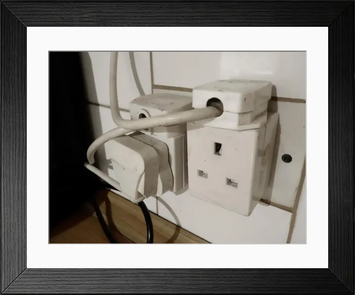Framed Print : plug sockets Framed Print : plug sockets