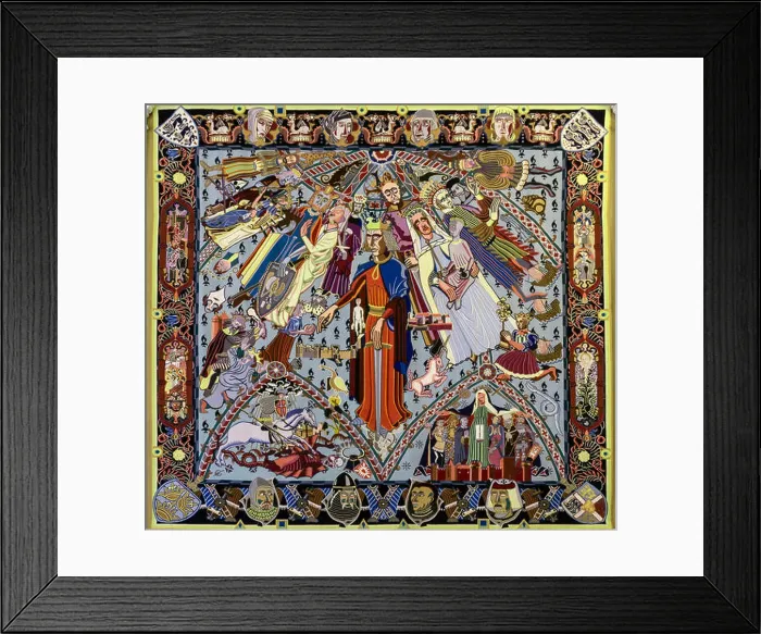 Framed Print : Bjorn Norgaard's tapestry Younger Middle Ages, Christiansborg Palace, Copenhagen, Denmark Framed Print : Bjorn Norgaard's tapestry Younger Middle Ages, Christiansborg Palace, Copenhagen, Denmark
