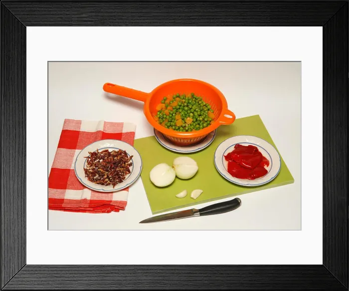 Framed Print : Peas with ham Framed Print : Peas with ham