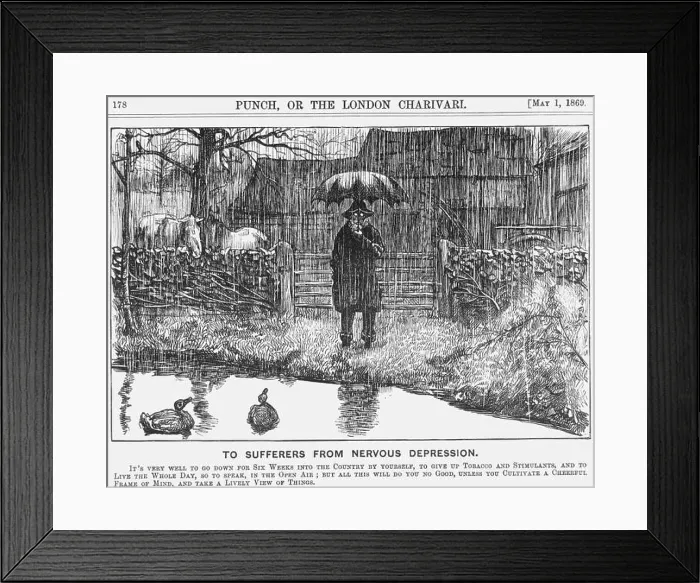 Framed Print : To Sufferers from Nervous Depression, 1869 Framed Print : To Sufferers from Nervous Depression, 1869