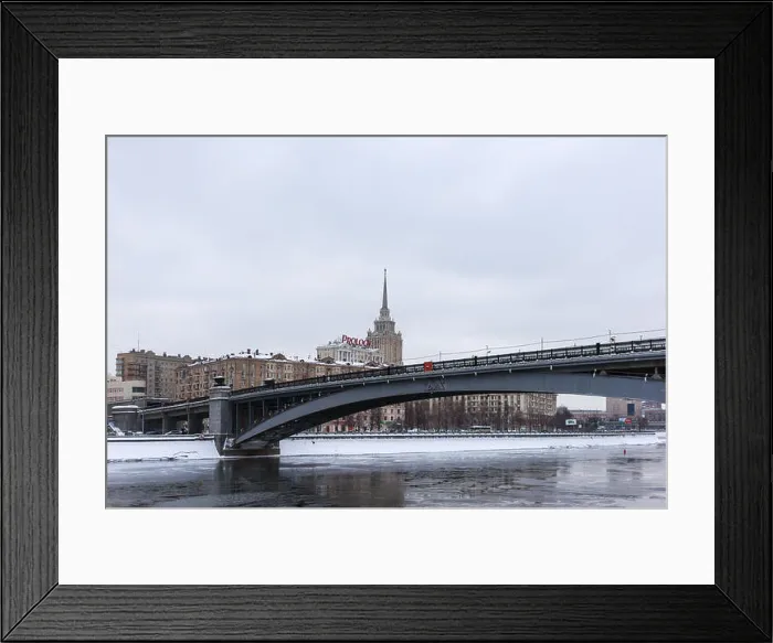 Framed Print : View of Moscow Metro bridge in wintertime Framed Print : View of Moscow Metro bridge in wintertime