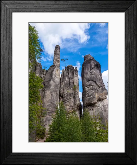 Framed Print : Sandstone cliffs in Aderspach, Czech Republic, Europe Framed Print : Sandstone cliffs in Aderspach, Czech Republic, Europe