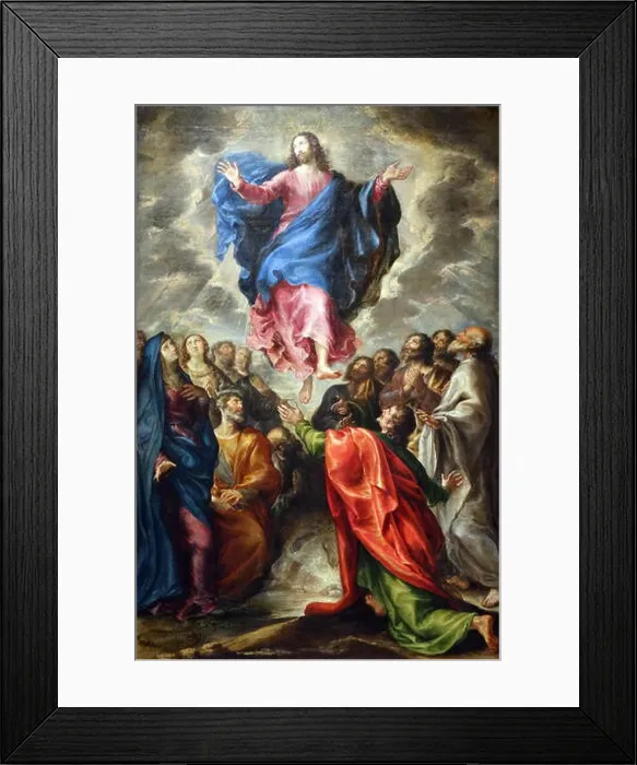 Framed Print : Painting titled Ascension depicting the ascension of Christ Framed Print : Painting titled Ascension depicting the ascension of Christ