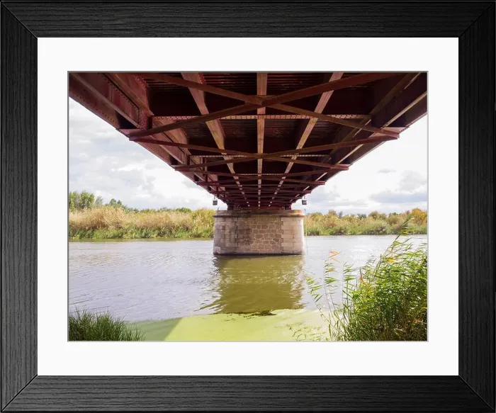 Framed Print : Puente Reina Sofía de hierro sobre el Río Tajo en Talavera de la Reina. Toledo. Castilla la Mancha. España Framed Print : Puente Reina Sofía de hierro sobre el Río Tajo en Talavera de la Reina. Toledo. Castilla la Mancha. España