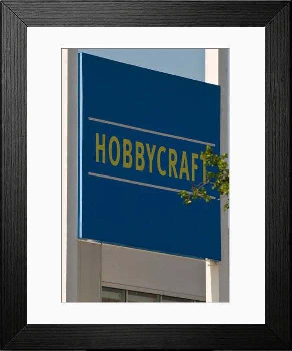Framed Print : Hobbycraft shop sign Framed Print : Hobbycraft shop sign