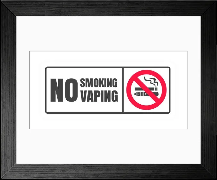 Framed Print : No smoking no vaping sign Framed Print : No smoking no vaping sign