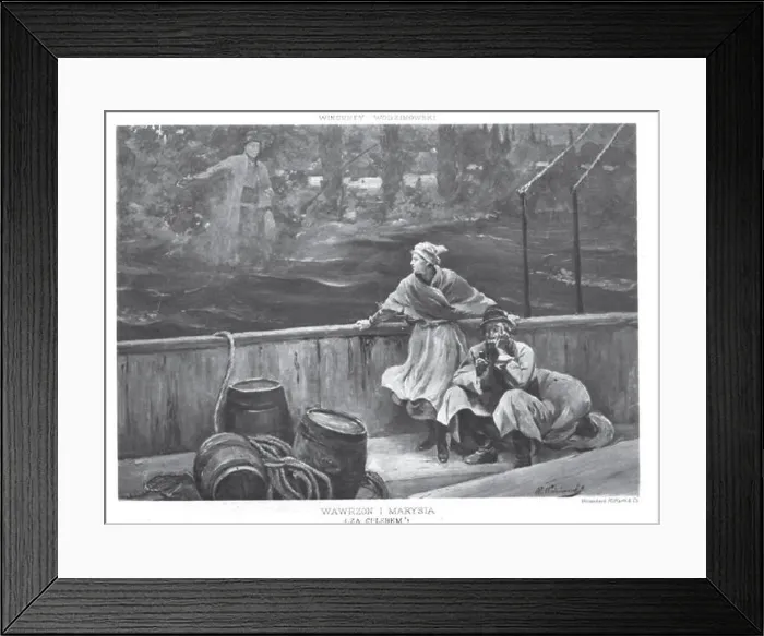 Framed Print : Wawrzon i Marysia. Za chlebem is a Polish work by Wodzinowski