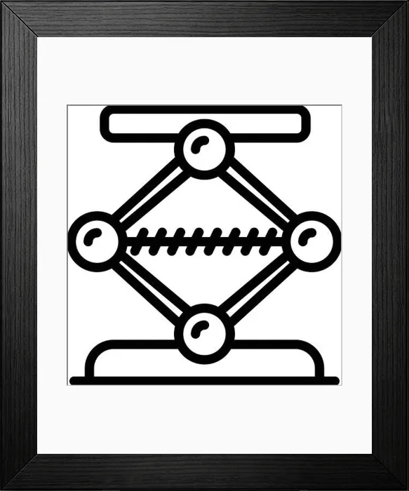 Framed Print : Engine jack screw icon, outline style Framed Print : Engine jack screw icon, outline style