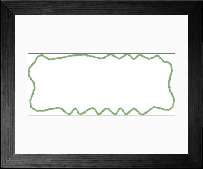 Framed Print : Green Chalk Squiggle Rectangle Outline Frame Framed Print : Green Chalk Squiggle Rectangle Outline Frame