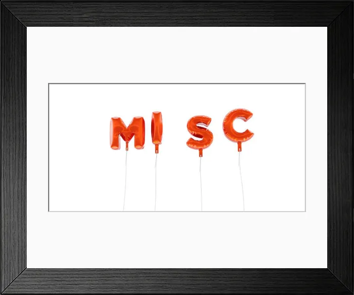 Framed Print : MISC - word made from red foil balloons - 3D rendered. Can be used for an online banner ad or a print postcard Framed Print : MISC - word made from red foil balloons - 3D rendered. Can be used for an online banner ad or a print postcard