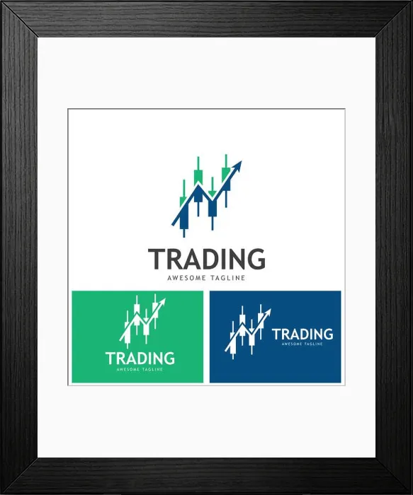 Framed Print : Vector logo with candlestick trading chart analyzing in forex Framed Print : Vector logo with candlestick trading chart analyzing in forex