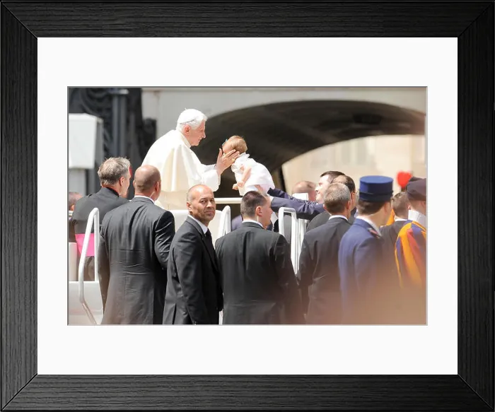 Framed Print : Pope Benedict XVI during the every Wednesday General Audience on St Framed Print : Pope Benedict XVI during the every Wednesday General Audience on St
