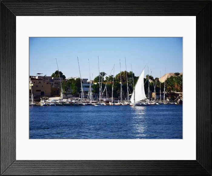 Framed Print : River Nile / beautiful view for Aswan Egypt and Nubian Egyptian culture Framed Print : River Nile / beautiful view for Aswan Egypt and Nubian Egyptian culture