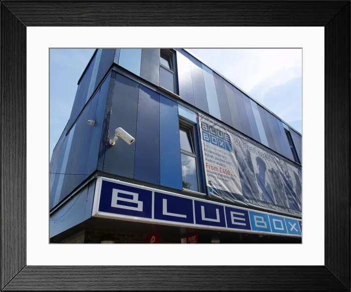 Framed Print : Blue Box student apartments in Bevois Valley, Southampton, Hampshire, England, UK Framed Print : Blue Box student apartments in Bevois Valley, Southampton, Hampshire, England, UK