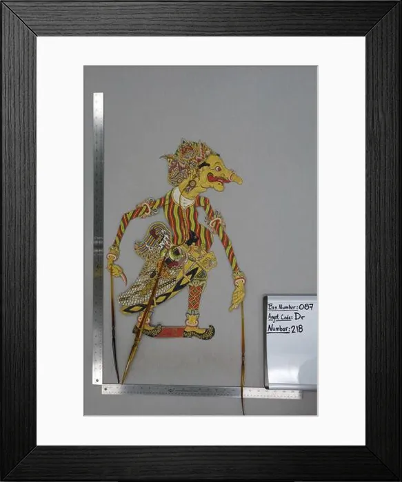 Framed Print : Shadow Puppet (Wayang Kulit) of Petruk Jadi, from the set Kyai Drajat Framed Print : Shadow Puppet (Wayang Kulit) of Petruk Jadi, from the set Kyai Drajat