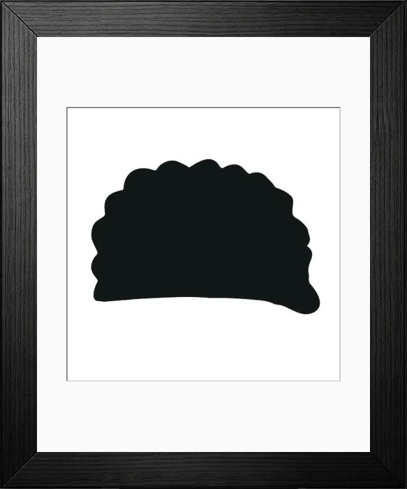 Framed Print : Vector hand drawn dumpling silhouette isolated on white background Framed Print : Vector hand drawn dumpling silhouette isolated on white background