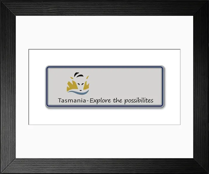 Framed Print : Car number plate. Vehicle registration license of Tasmania State of Australia Framed Print : Car number plate. Vehicle registration license of Tasmania State of Australia