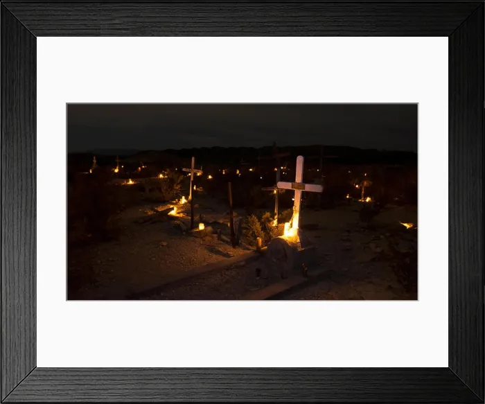 Framed Print : Celebration of the Day of the Dead in the Terlingua cemetery Framed Print : Celebration of the Day of the Dead in the Terlingua cemetery