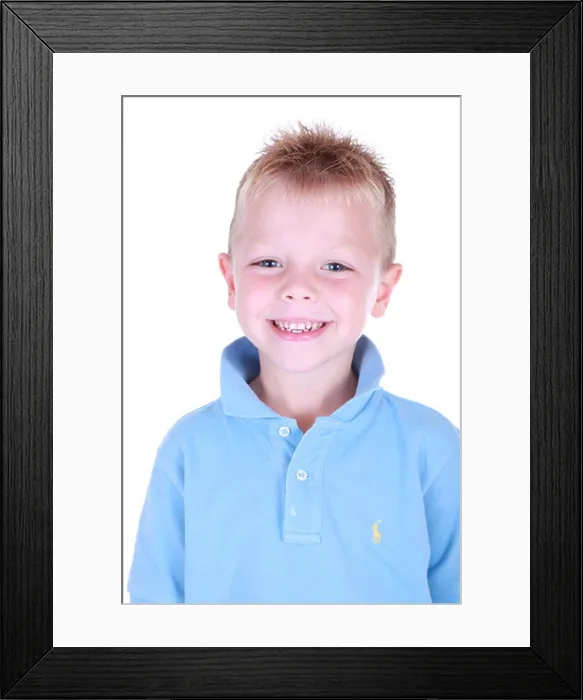 Framed Print : Portrait of a blond 4 year old boy Framed Print : Portrait of a blond 4 year old boy