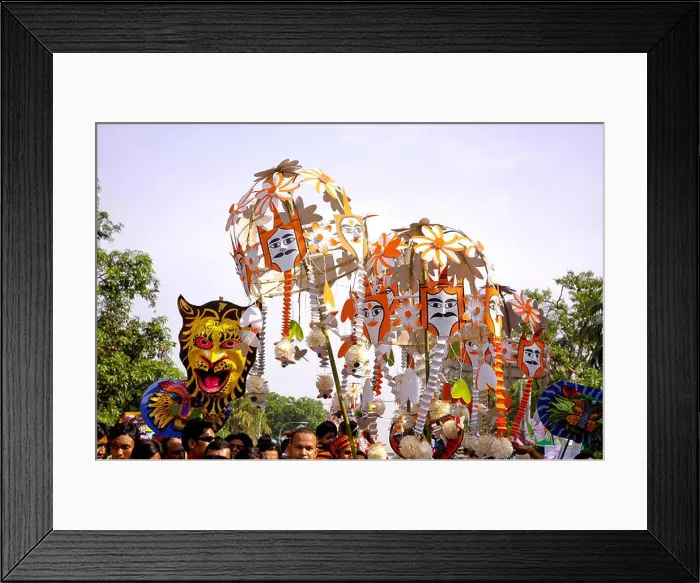 Framed Print : A colourful and festive procession celebrating Pahela Baishakh Framed Print : A colourful and festive procession celebrating Pahela Baishakh