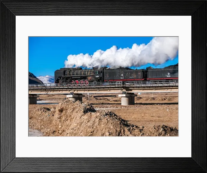 Framed Print : QJ 2-10-2 steam locomotives 7038 on the Jitong Railway Framed Print : QJ 2-10-2 steam locomotives 7038 on the Jitong Railway